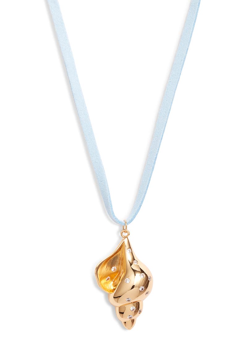 Anguilla Pendant Necklace, Main, color, BLUE