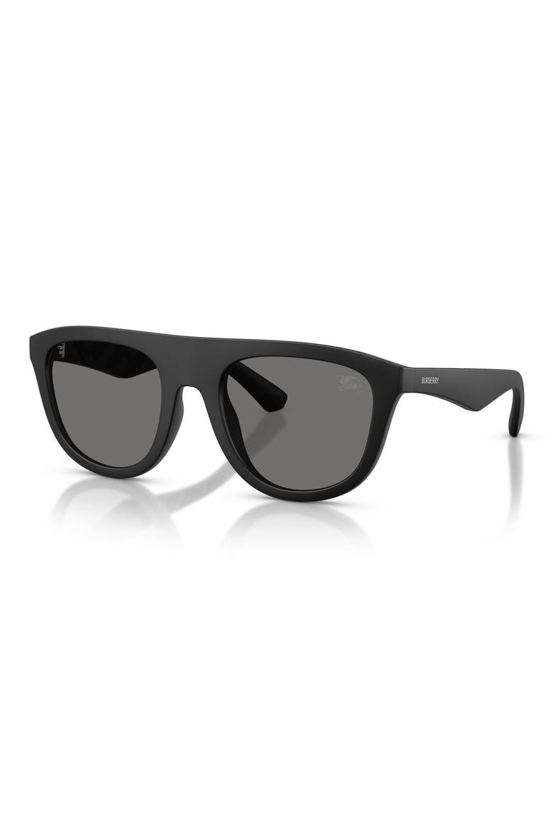 55mm Square Sunglasses, Alternate, color, MATTE BLACK