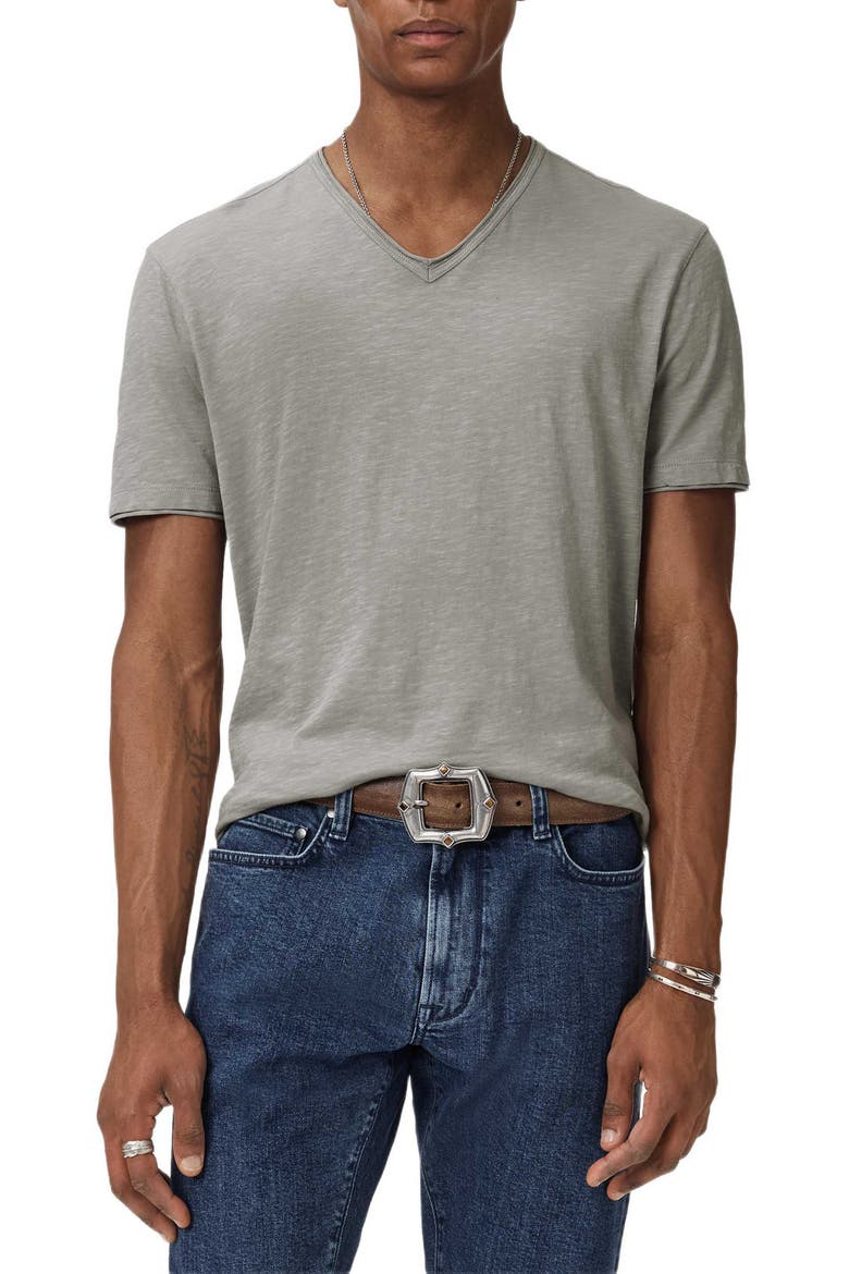 Miles Slub Cotton T-Shirt, Main, color, GREY SKY