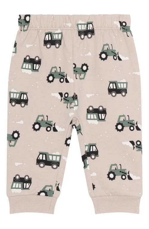 Pl Baby By Petit Lem Kids' Faux Shearling Top & Joggers, Hat & Socks Set In Green