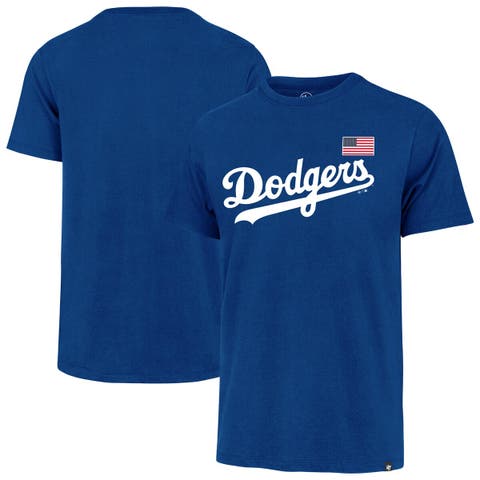 Men's '47  Royal Los Angeles Dodgers Heritage U.S. Flag T-Shirt