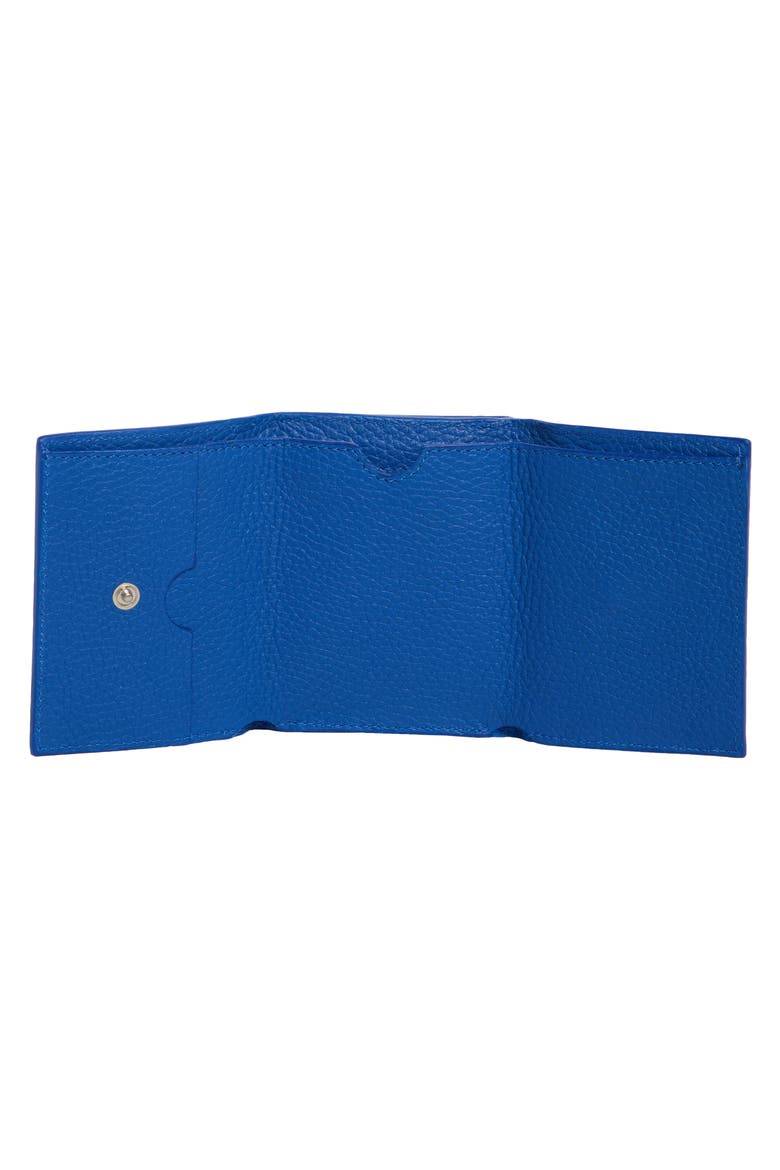 3D Diagonal Stripe Leather Wallet, Alternate, color, BLUE