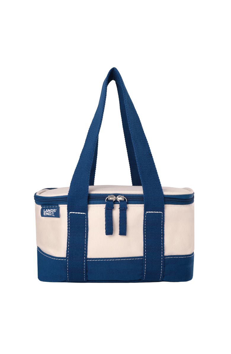 Lands' End Rectangular Small Cooler Bag Insulated 1.5 Gal, Main, color, Navy