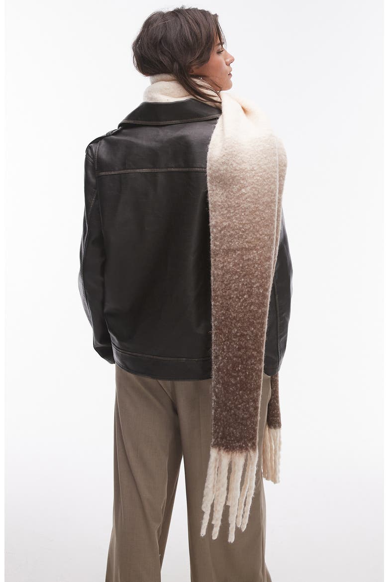 Sydney Fringe Trim Blanket Scarf, Alternate, color, IVORY MULTI