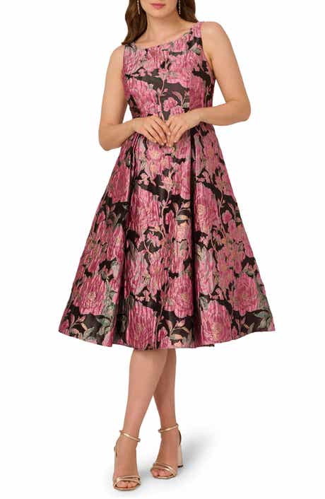 Adrianna Papell Jacquard Fit & Flare Dress
