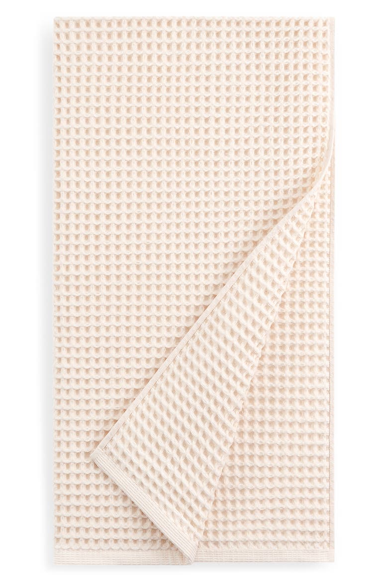 Pure Yarn Dyed Cotton Waffle 4-Piece Bath & Hand Towel Set, Alternate, color, NATURAL