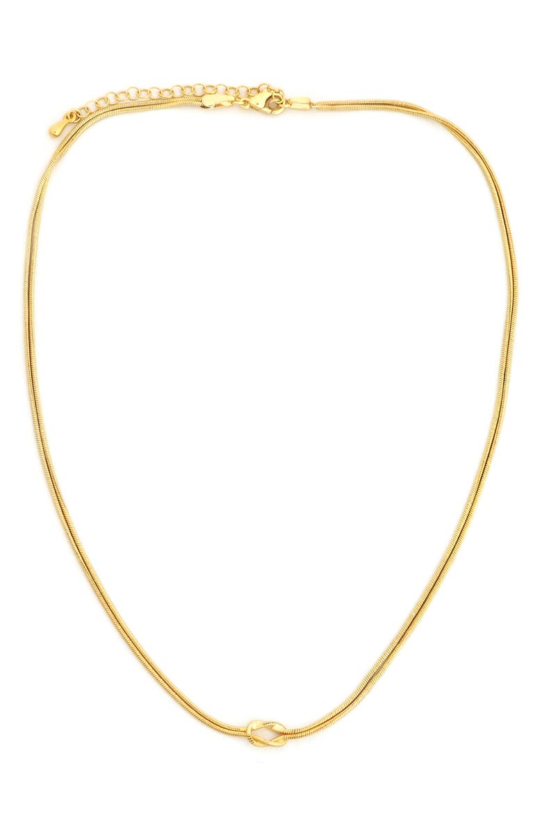 Panacea Knotted Snake Chain Necklace, Main, color, Gold