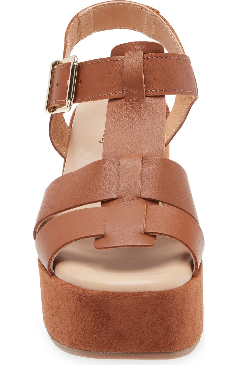 Cordani Jordynn Ankle Strap Platform Wedge Sandal, Alternate, color, Cuoio