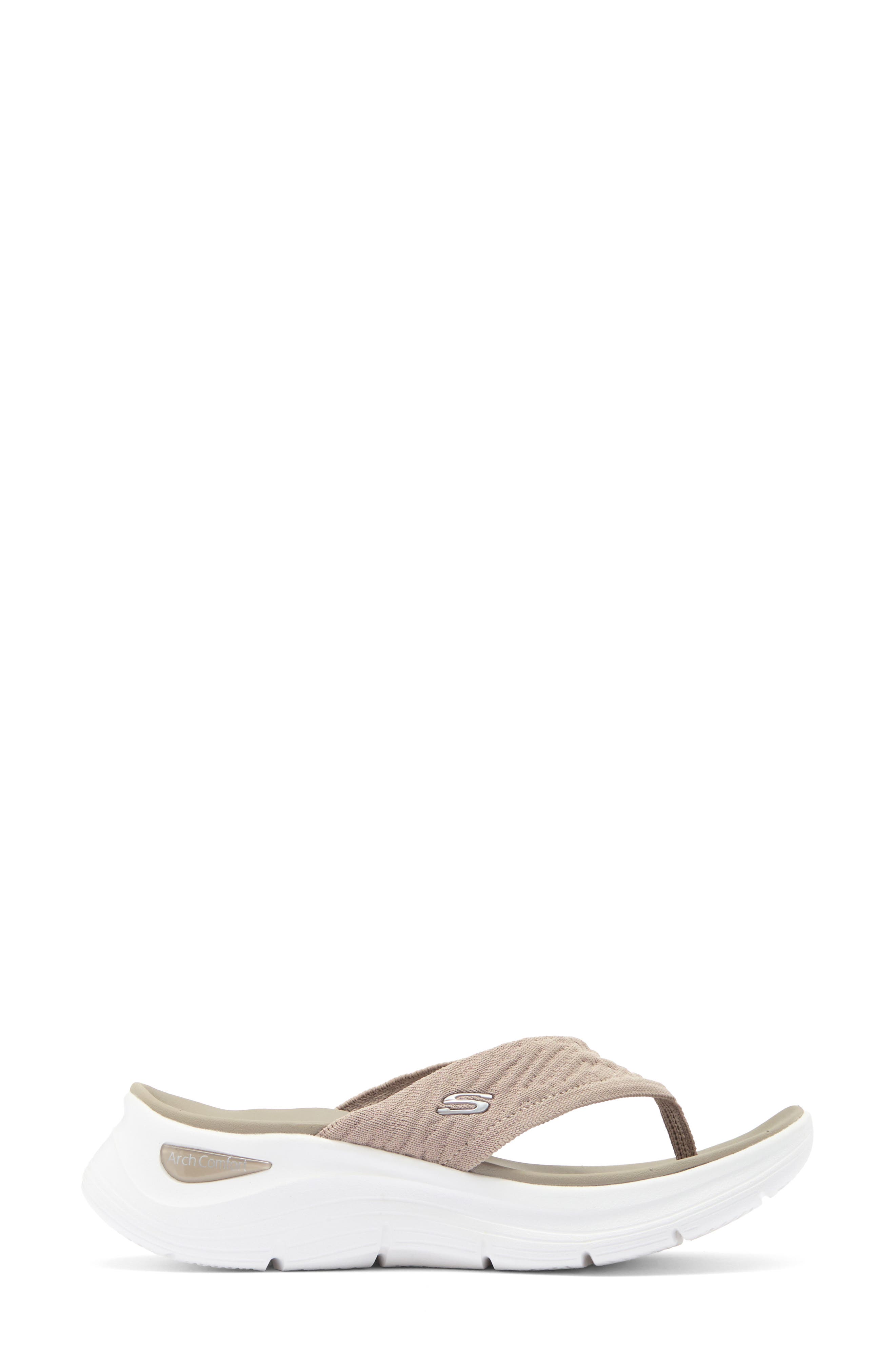 SKECHERS Kamaryn Thong Sandal, Alternate, color, Tan