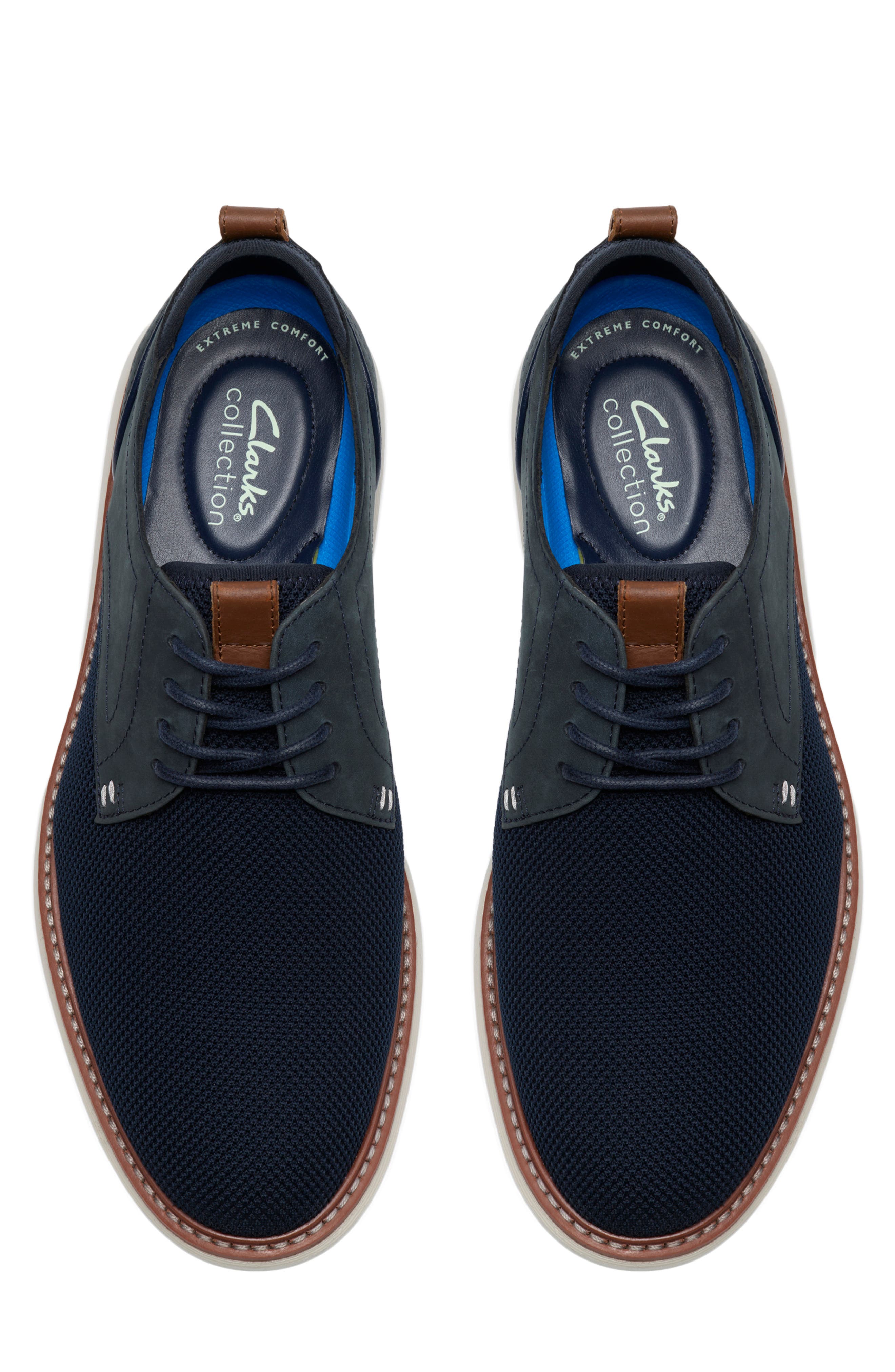 Brantin Plaid Leather Oxford Shoe, Alternate, color, NAVY KNIT
