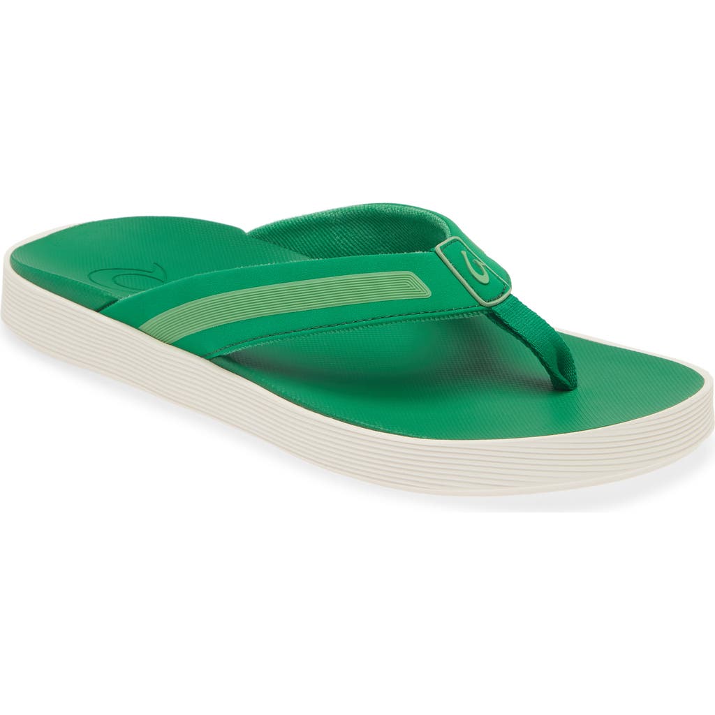 Olukai Leeward Flip Flop In Green