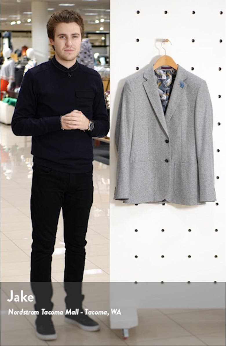 Athlead Slim Fit Herringbone Wool Blend Sport Coat, sales video thumbnail