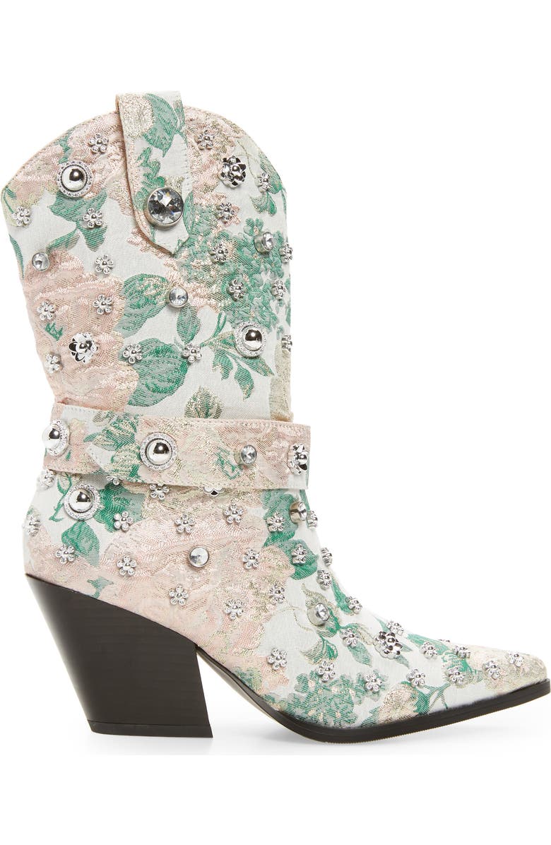 AZALEA WANG Diligent Embroidered Western Boot, Alternate, color, Blush
