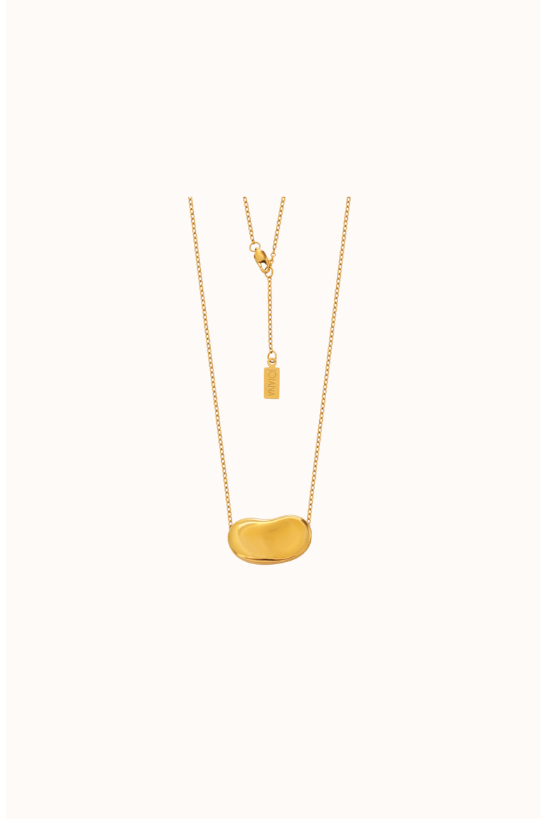 Jumbo Bean Necklace, Main, color, Gold