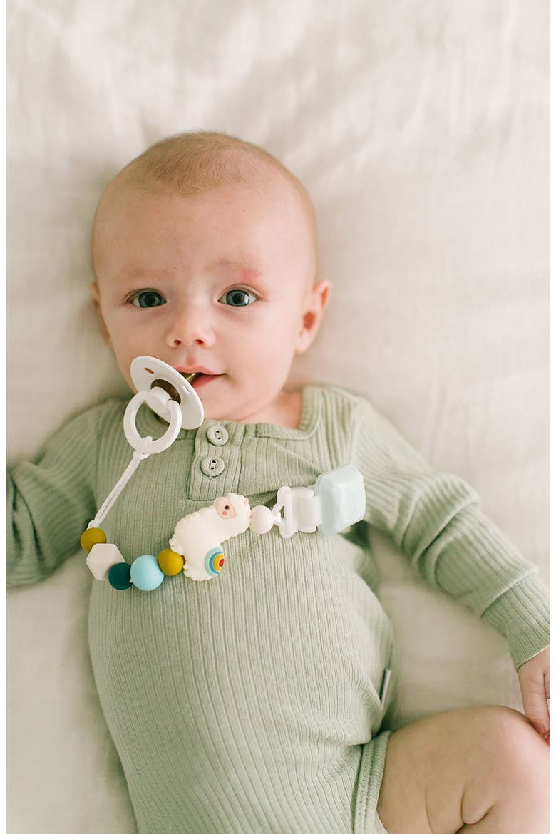 Darling Llama Teething Toy & Holder, Alternate, color, MULTI