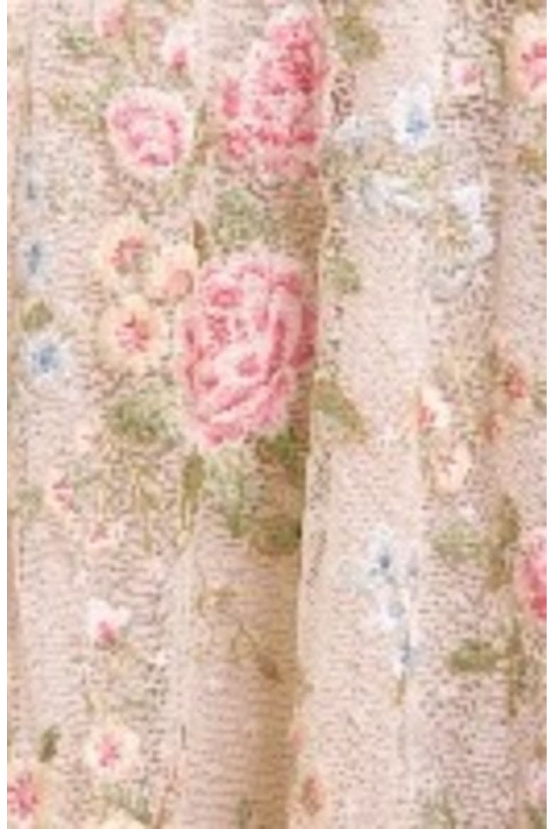 Antoinettes Floral Round Neck Midi Gown, Alternate, color, Cream