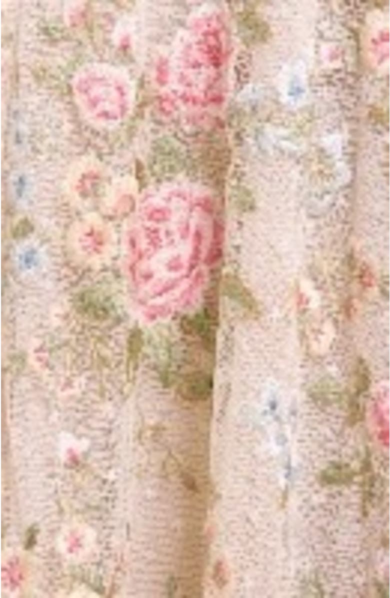 Needle & Thread Antoinettes Floral Round Neck Midi Gown, Alternate, color, Cream