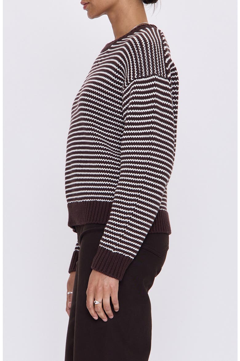 Aura Stripe Sweater, Alternate, color, MOCHA