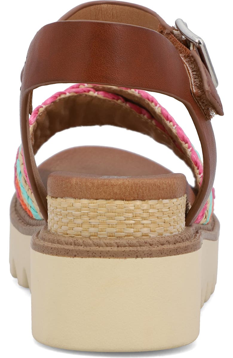 MIA Kids' Zhella Platform Wedge Sandal, Alternate, color, Cognac Multi