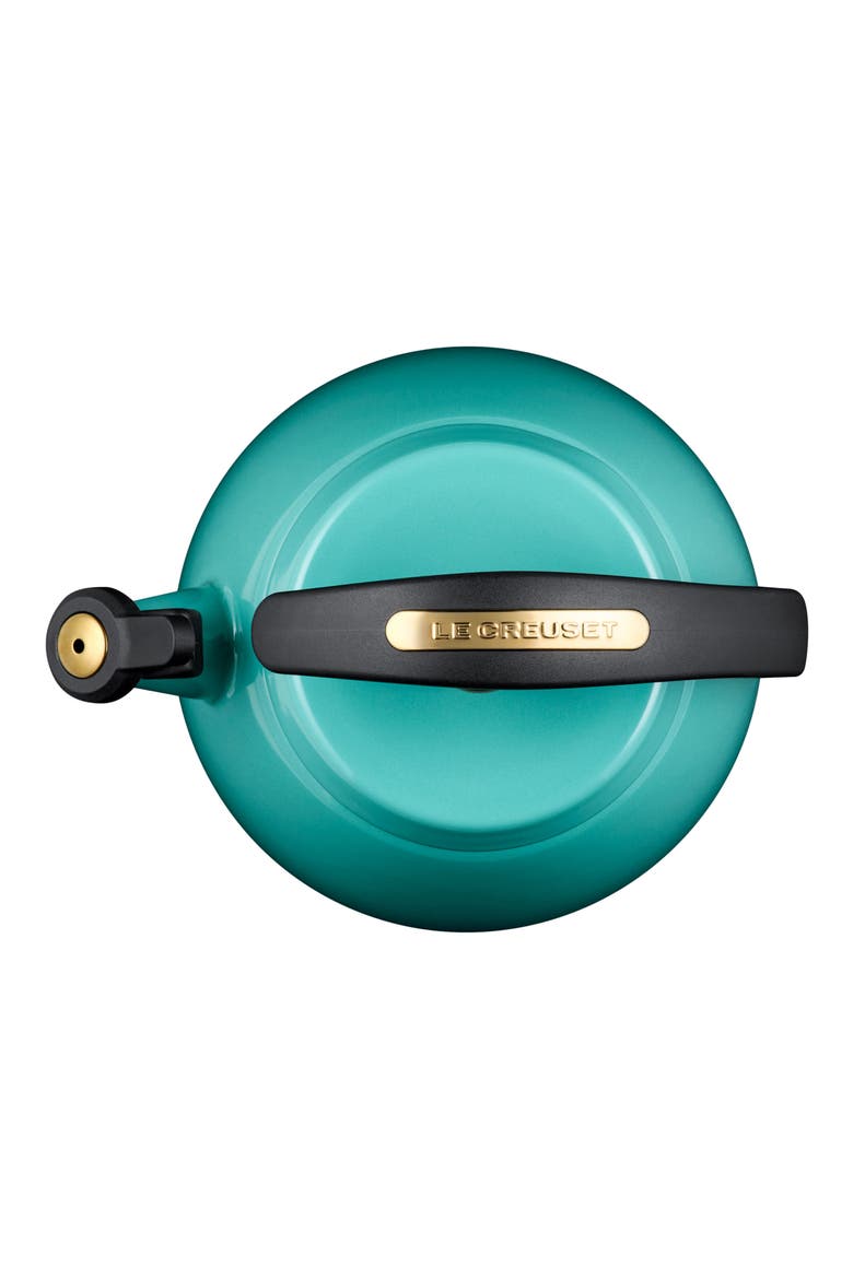 2.2-Quart Enameled Stainless Steel Whistling Cloche Kettle, Alternate, color, RIVIERA