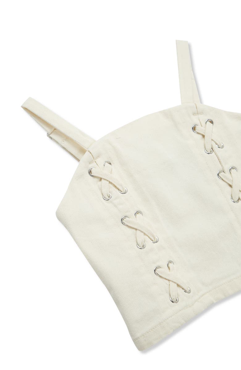 Truce Kids' Lace-Up Tank & Shorts Set, Alternate, color, Off-White