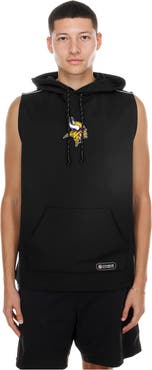 New Era Men's New Era Black Minnesota Vikings Combine Sleeveless Hoodie