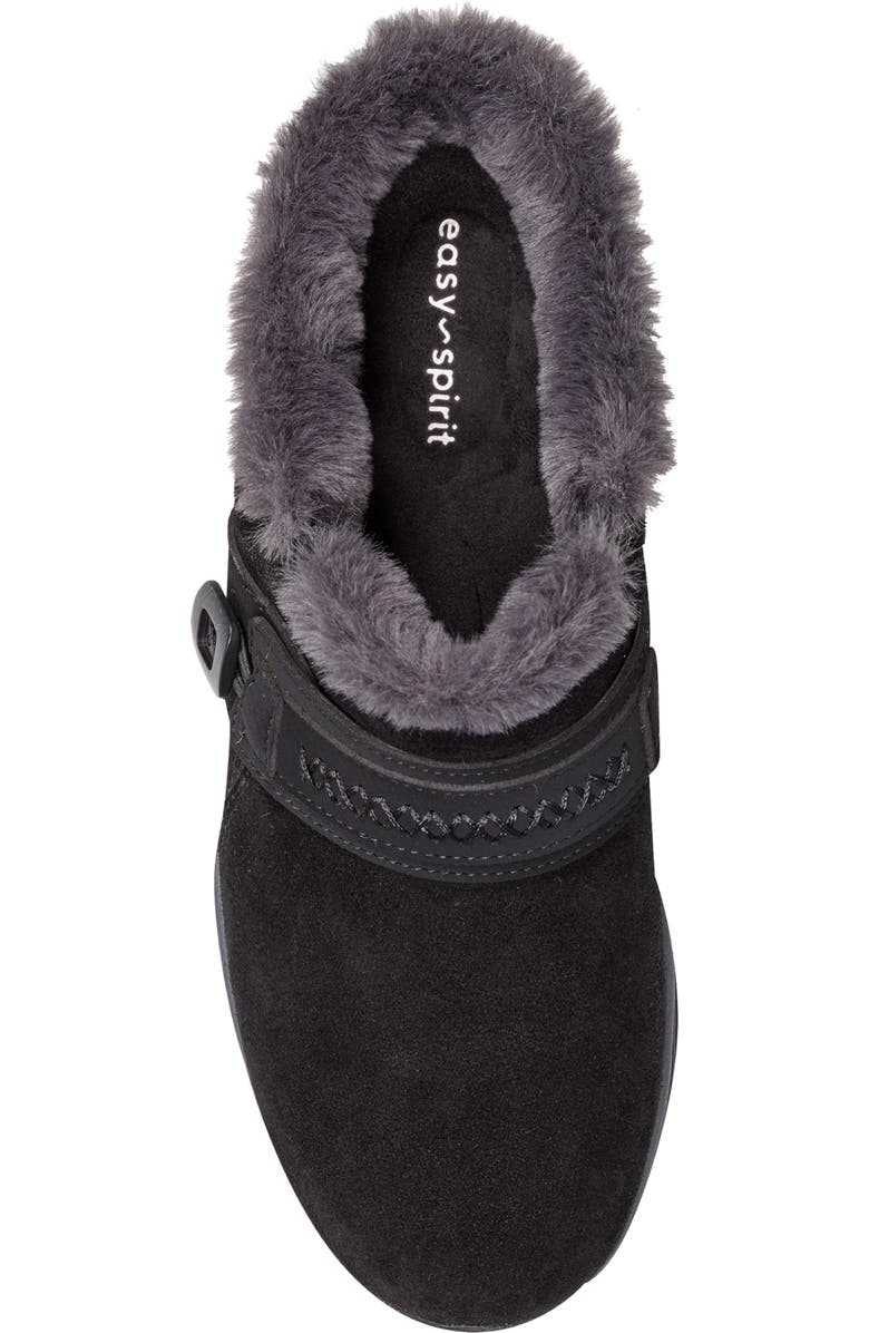 Easy Spirit Elinn Faux Shearling Mule, Alternate, color, Black
