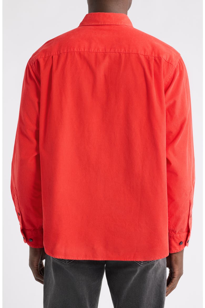 Relaxed Corduroy Shirt Jacket, Alternate, color, RED
