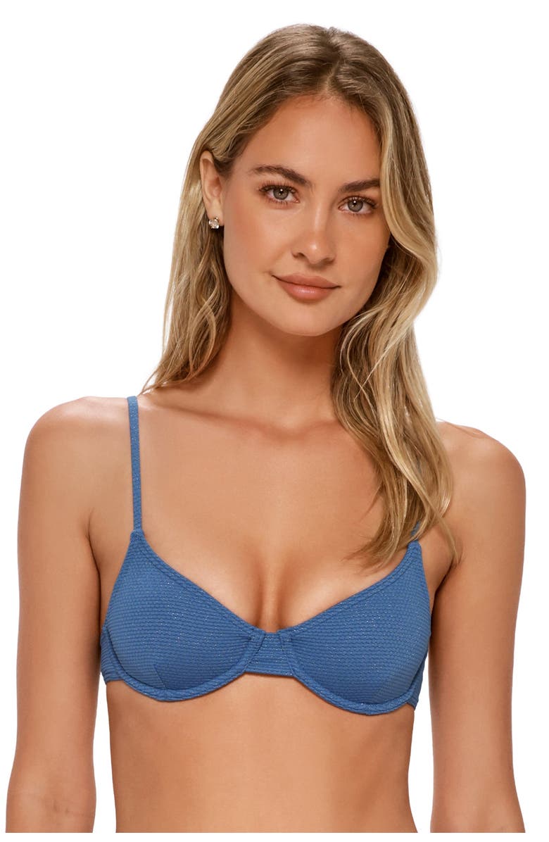 Swim Systems Jolene Underwire Bikini Swimsuit Top, Alternate, color, Desert Sky Lurex