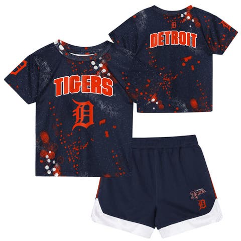 Preschool Outerstuff  Navy Detroit Tigers Pinch Hitter Infielder T-Shirt & Shorts Set