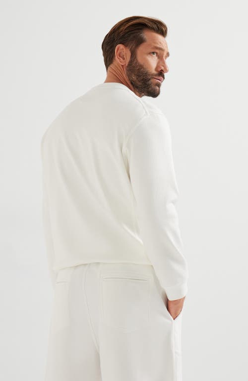 Brunello Cucinelli Sweatshirt With Print In Gray