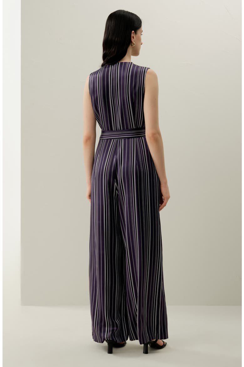 Women's Amethyst Silk Jumpsuit, Alternate, color, Amethyst