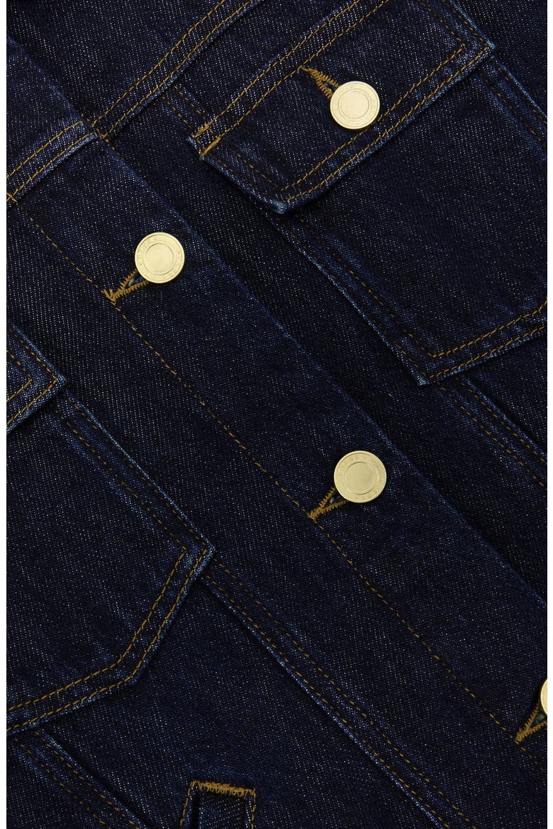 Carmen Denim Trucker Jacket, Alternate, color, DARK BLUE