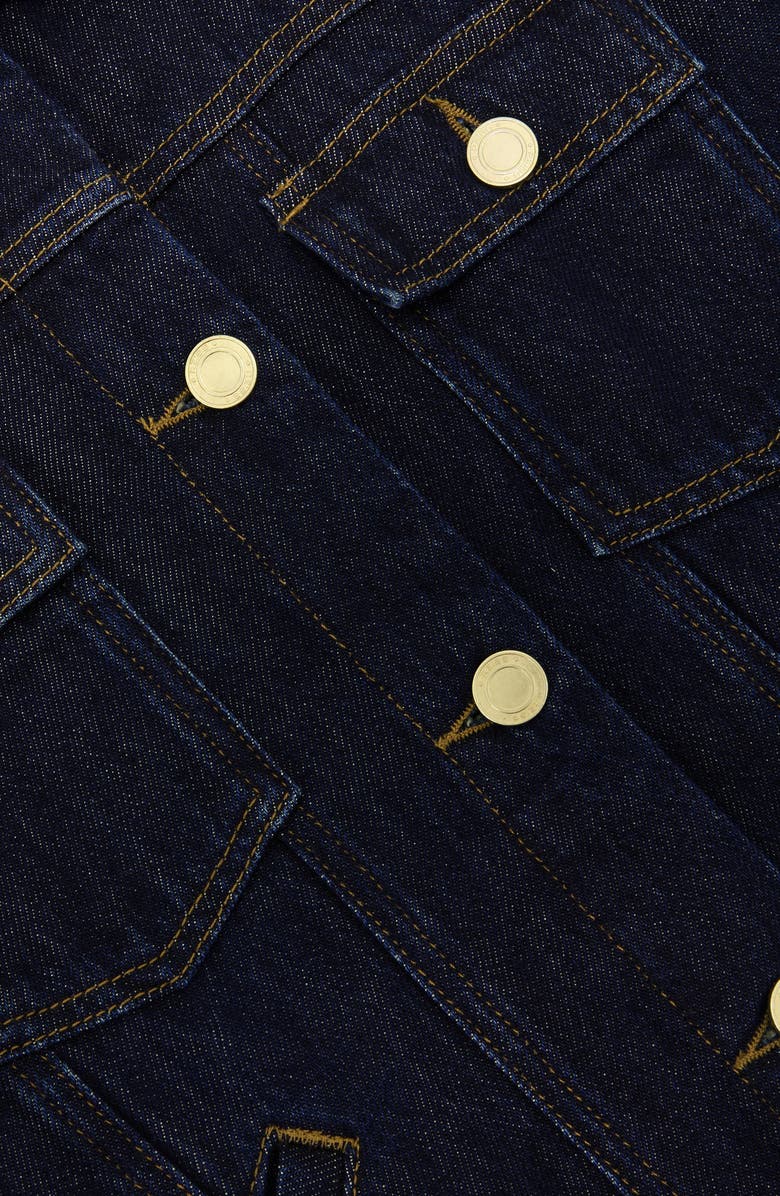 Reiss Carmen Denim Trucker Jacket, Alternate, color, Dark Blue