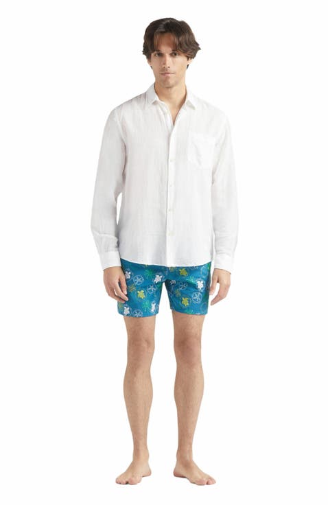 Men's Solid Linen and Cotton Shirt