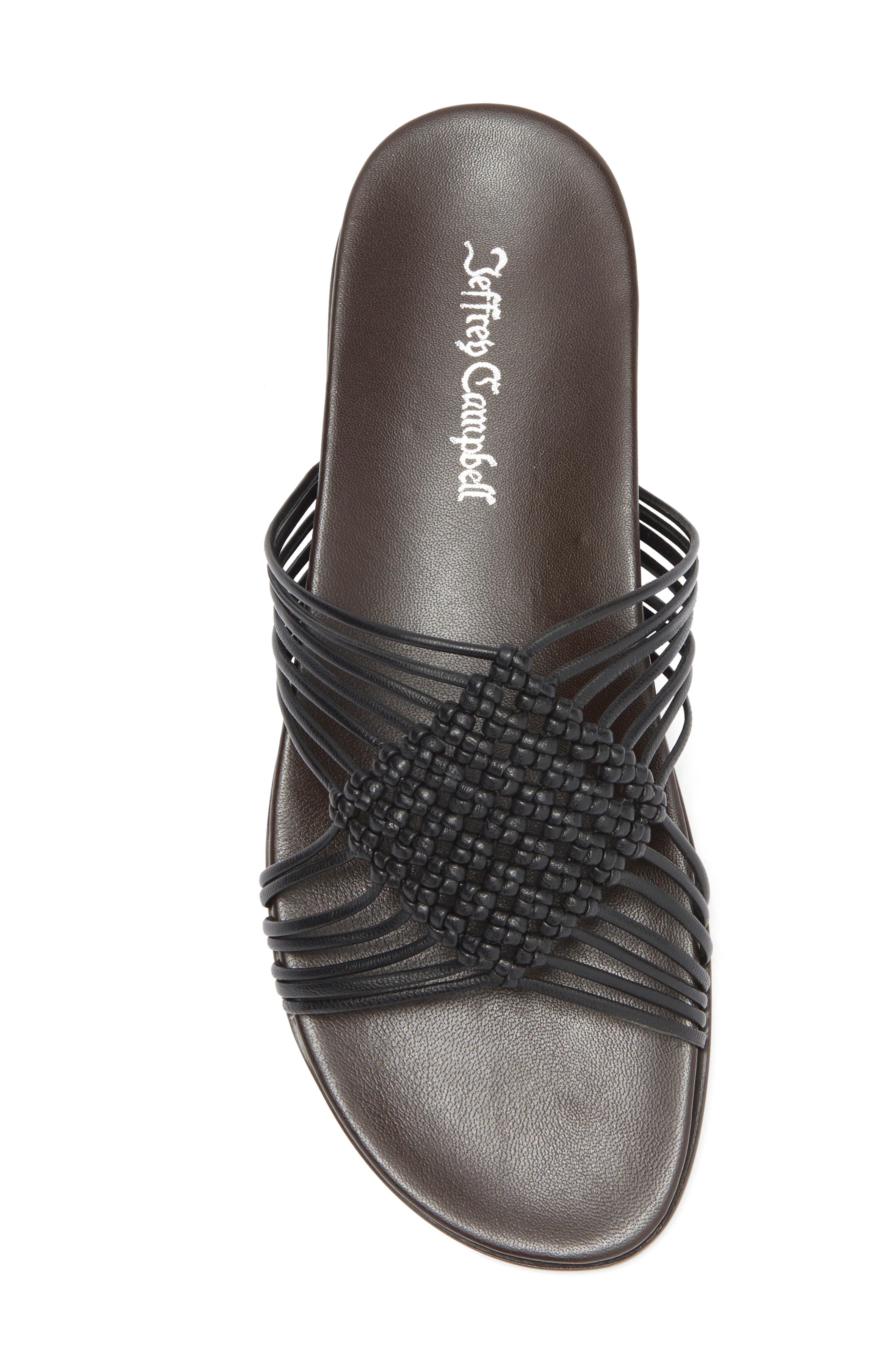 Jeffrey Campbell Plait Sandal, Alternate, color, Black