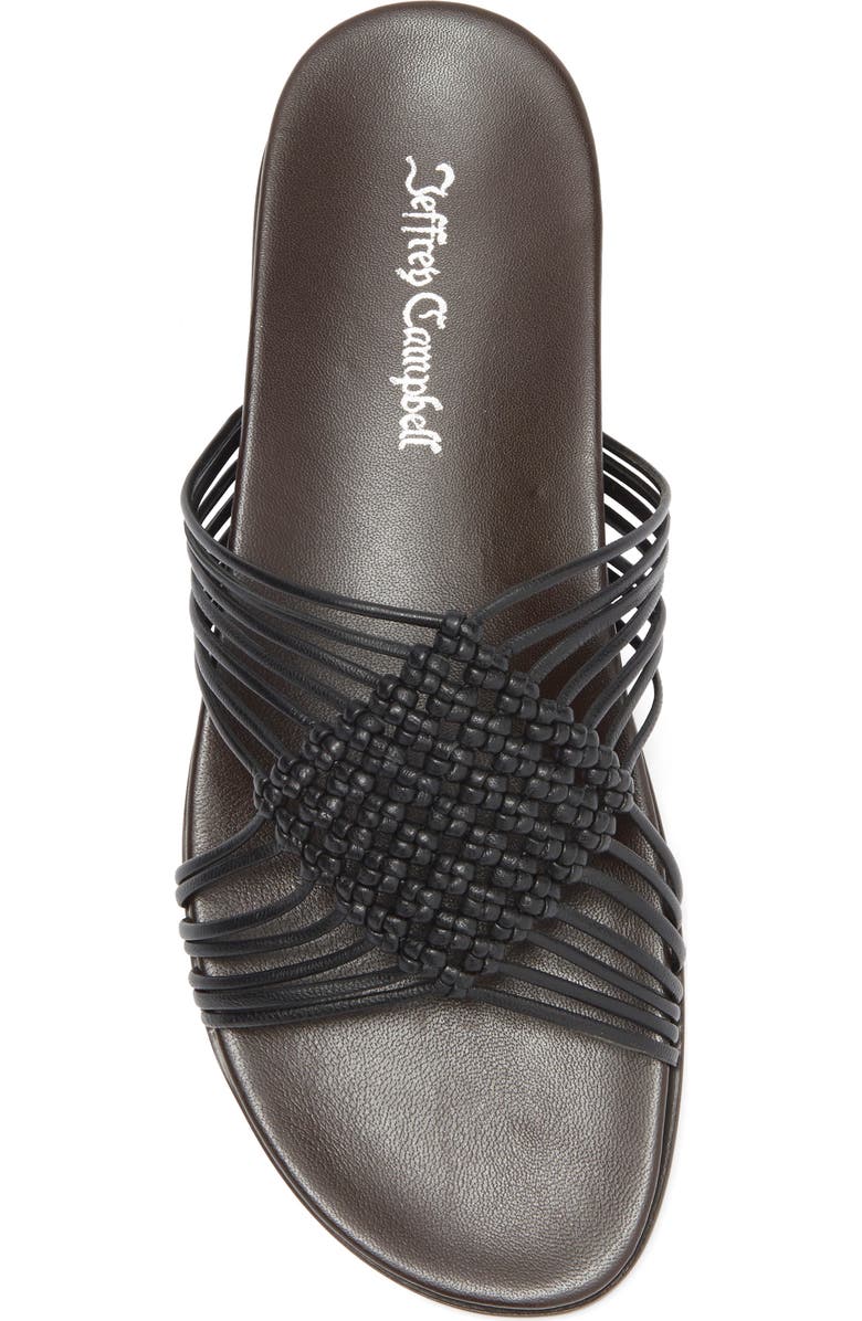 Jeffrey Campbell Plait Sandal, Alternate, color, Black