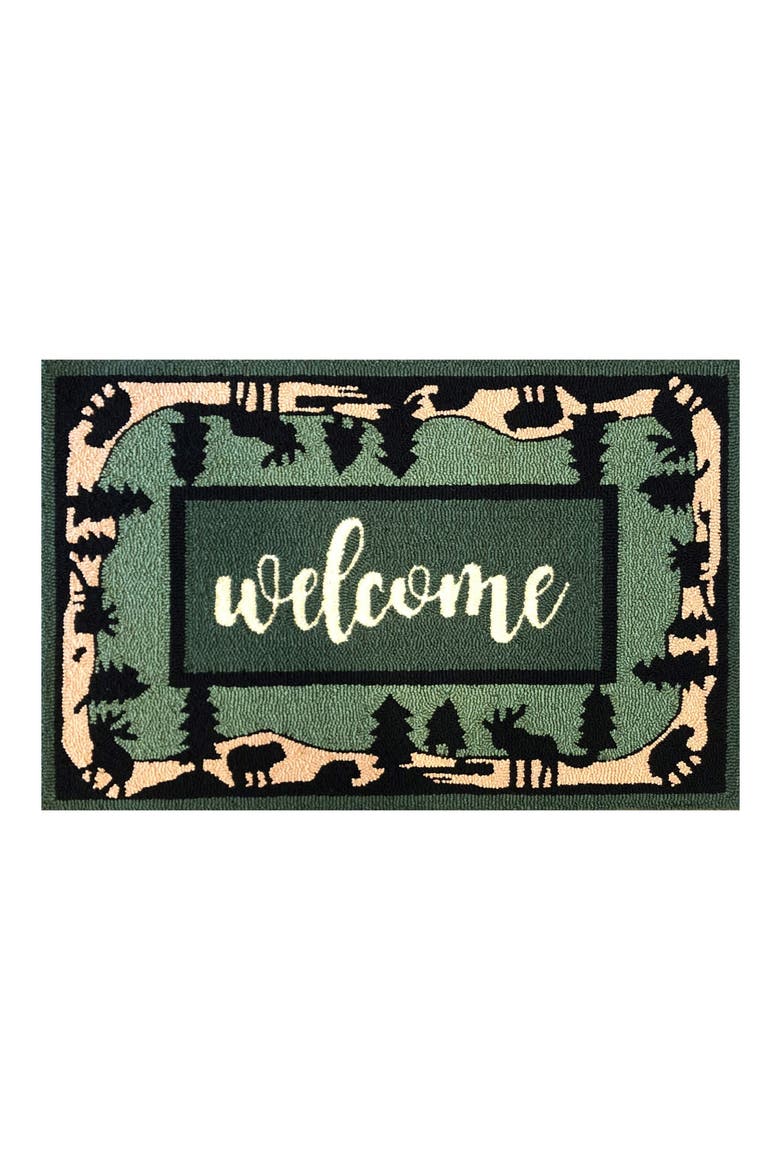 Welcome Wilderness Doormat, Main, color, GREEN/ TAN/ BROWN