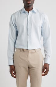 Nordstrom Trim Fit PremiumCotton Dobby Dress Shirt