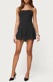 EDIKTED Ariah Dot Halter Minidress