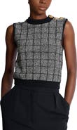 Balmain Tweed crop top with buttons