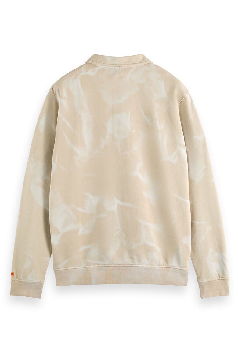 Washed Polo Collar Sweatshirt, Alternate, color, MEDIUM BEIGE
