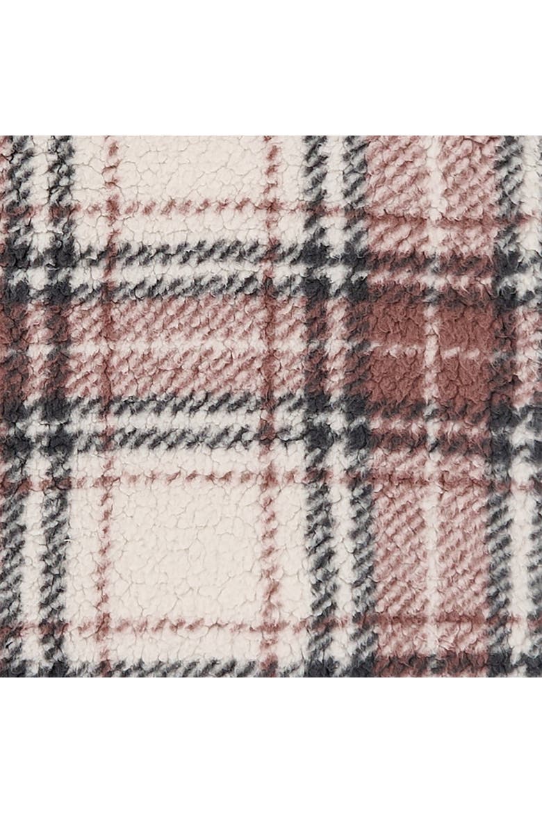 Microplush Shacket, Alternate, color, Brown Plaid