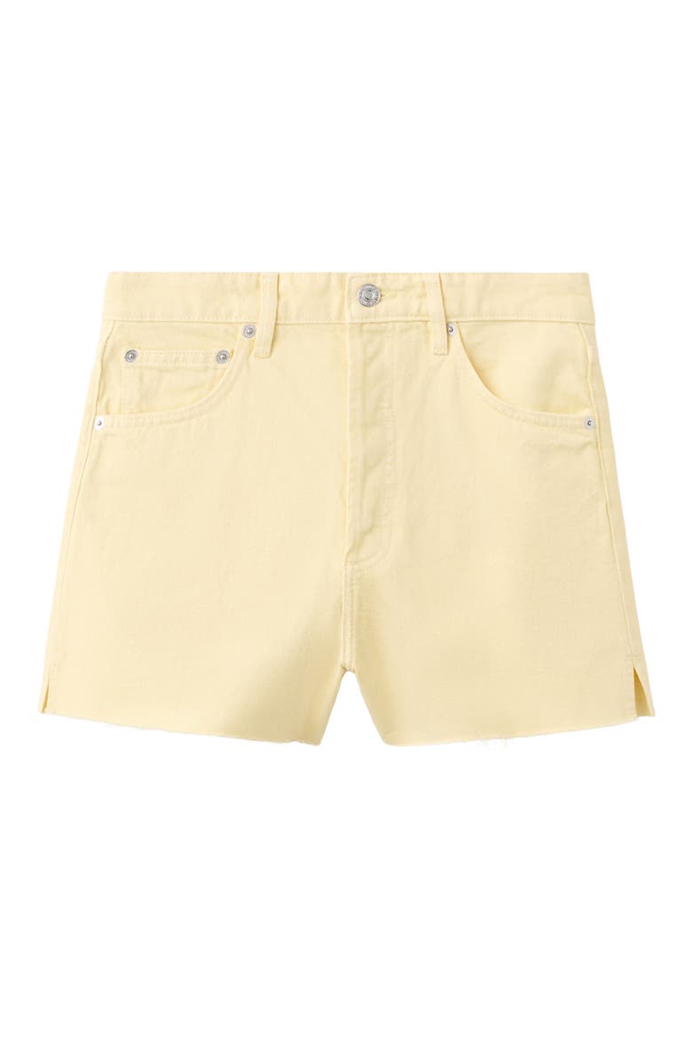 Cutoff Denim Shorts, Alternate, color, PASTEL YELLOW