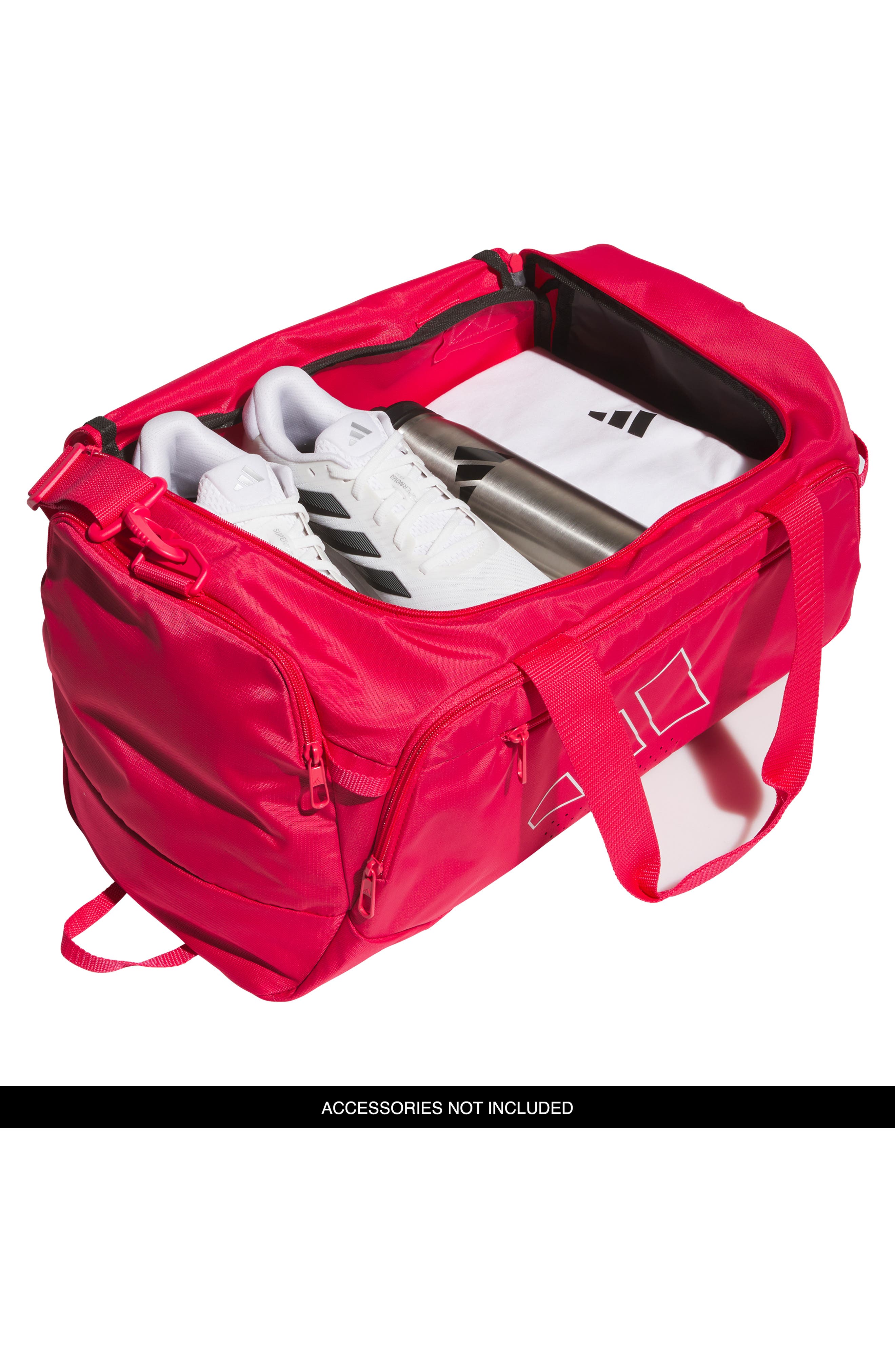 Defender 5 Small Duffel Bag, Alternate, color, POWER PINK/ WHITE