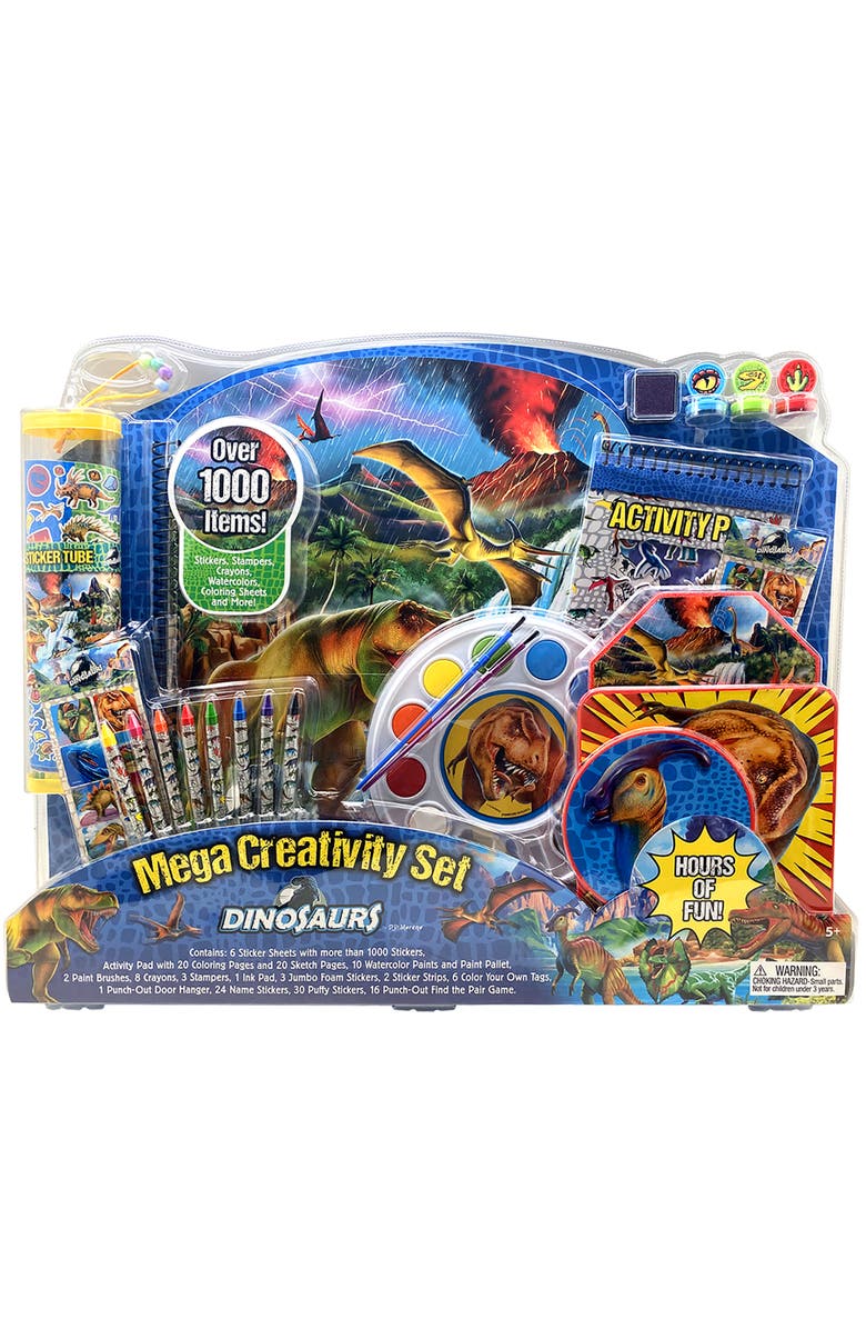 Inkology Mega Creativity Set, Dinosaur Prehistoric Themed Activities, Kid 5+, Main, color, Multicolored
