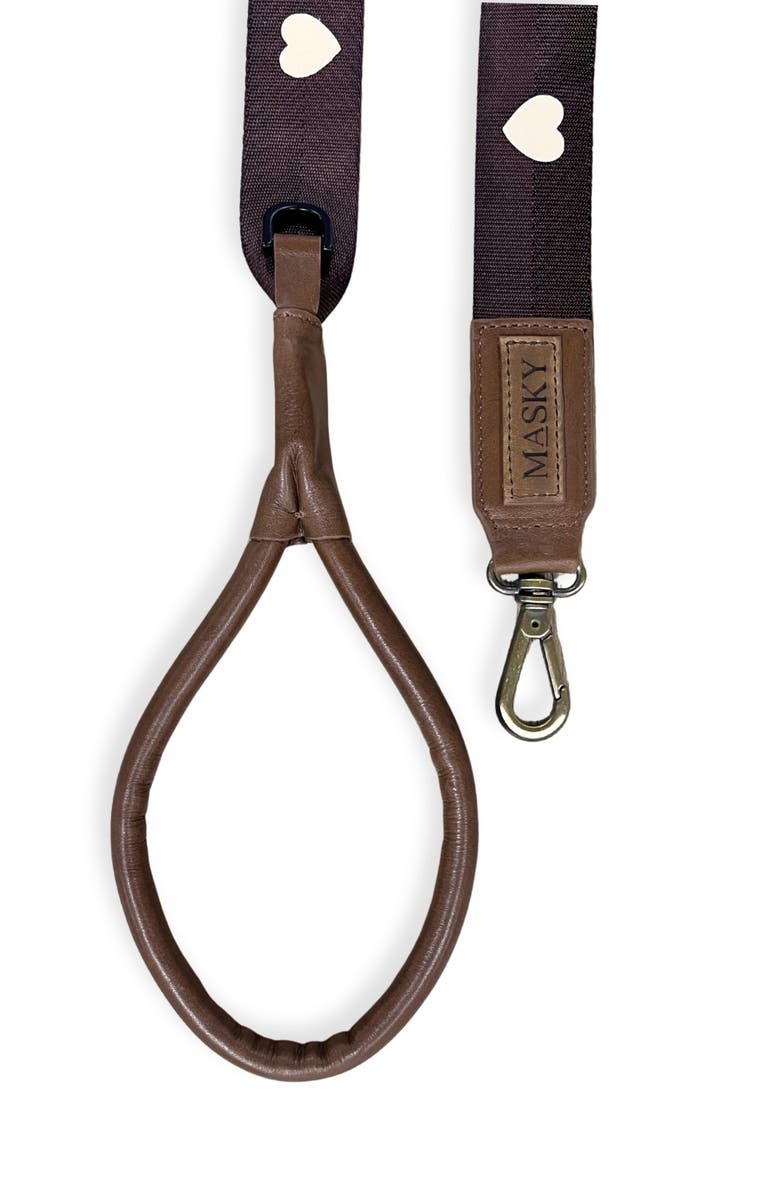 Masky Hearts Icon Leash, Alternate, color, Cooper