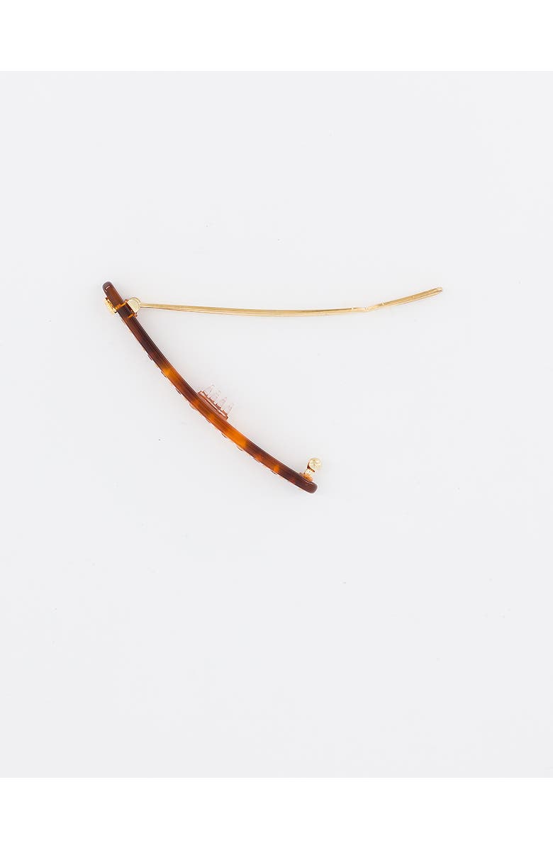 Alexandre de Paris Le Marais tortoise shell strass acetate side barette, Alternate, color,