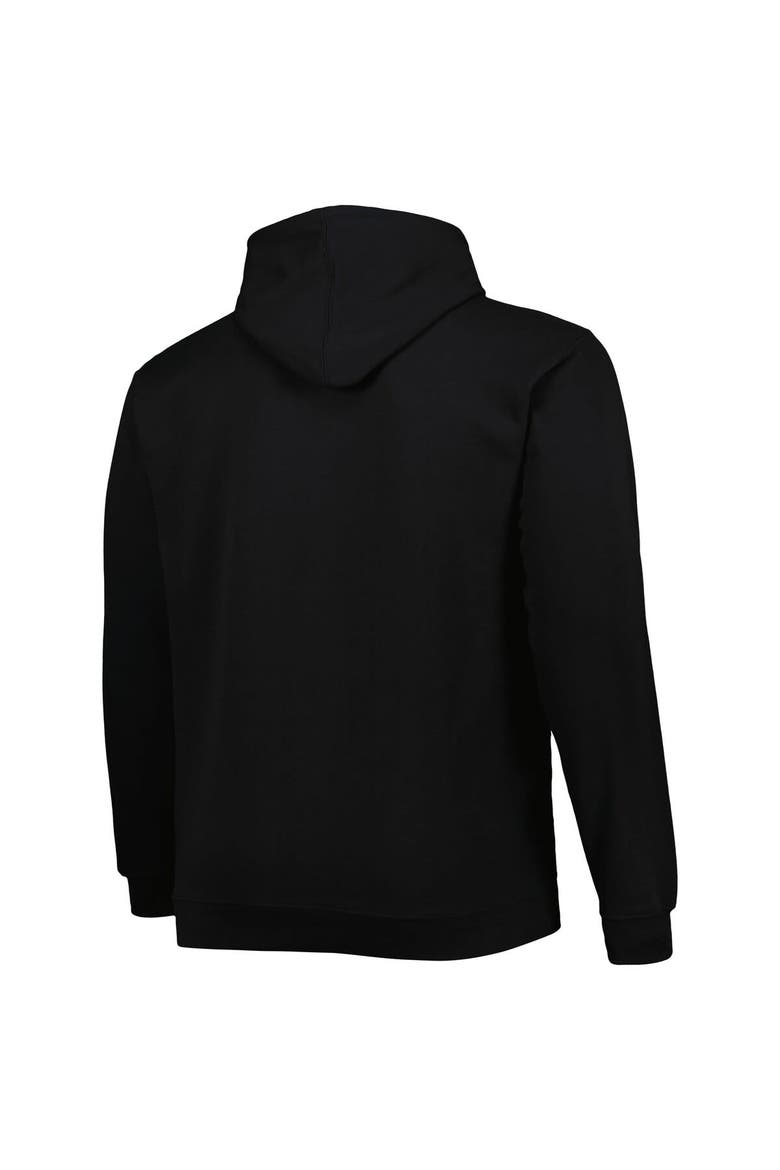 Men's Black Detroit Pistons Big & Tall Heart & Soul Pullover Hoodie, Alternate, color, Black