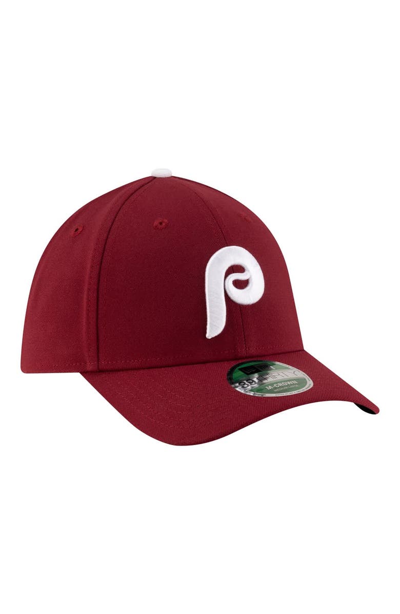 New Era Men's New Era  Burgundy Philadelphia Phillies Player Replica 39THIRTY M-Crown Flex Hat, Alternate, color, Burgundy